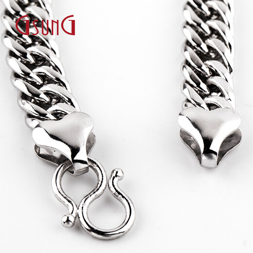 GsunG pt950 platinum hand ornaments flat riding whip for men and women, solid texture platinum bracelet, need to be customized, please contact customer service to confirm the gold weight price