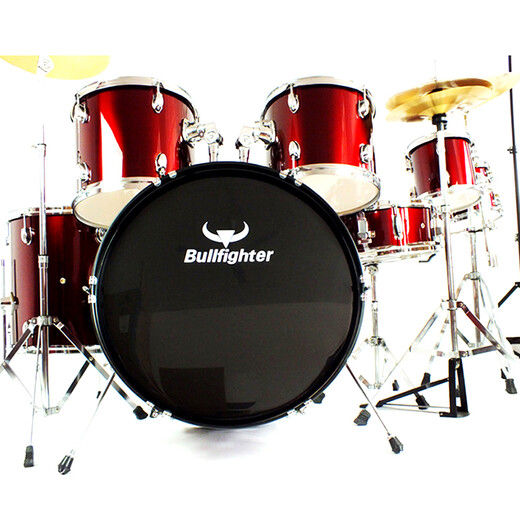 
Bullfighter drum set adult children professional jazz drum 7 drum 3 cymbals 4 cymbals percussion instrument Burgundy 7 drum 3 cymbals