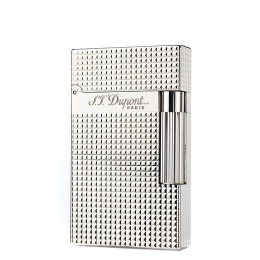 S.T.Dupont French Dupont lighter gift box Ligne2 diamond diamond pattern loudspeaker lighter as a gift for boyfriend, silver plated 16184