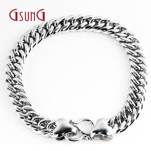 GsunG pt950 platinum hand ornaments flat riding whip for men and women, solid texture platinum bracelet, need to be customized, please contact customer service to confirm the gold weight price