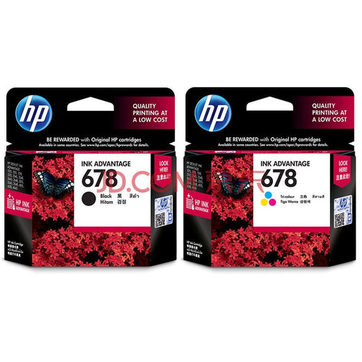 惠普（HP） 678原装墨盒 hp2515/1518/4648/3515/2648/3548/4518打印机 678黑色+彩色墨盒组合装（480页+150页）