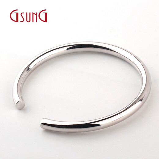 GsunGPt950 Platinum Eternal Promise Smooth Bracelet Platinum Round Stick Bracelet Open Hollow Round Bracelet Need to be customized PSLV068 For customized products, please contact customer service