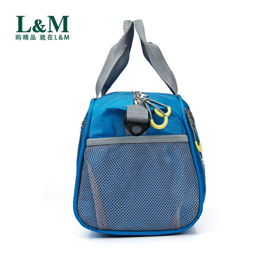 L&M dry and wet separate swimming bag for men and women travel bag portable travel shoulder fitness training beach yoga storage waterproof blue (with mobile phone arm bag)