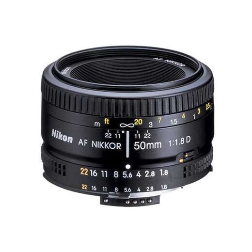 Nikon (Nikon) Nikon lens Nikon SLR lens is suitable for Nikon D6D850D780D7500D750 and other SLR camera lenses AF 50mmf/1.8D portrait fixed focus lens small spittoon