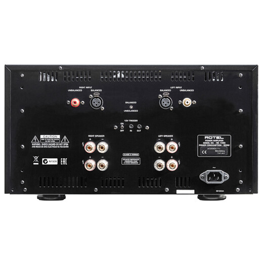 ROTEL路遥 RB-1590 音响 音箱 hifi高保真 后级功放 立体声后置功率放大器 350W/声道 平衡输入 银色