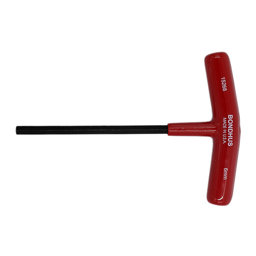 BONDHUS United States Borton T-shaped Allen Wrench T-handle Hexagonal Imported Hardware Tool T-shaped Wrench Hexagonal Edge Metric Flat Head 6mm Length 152mm (15268)