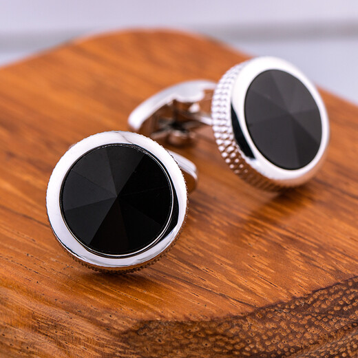 KFLK high-end light luxury black cufflinks men's shirt sleeve nails business casual all-match shirt buttons metal cuff buttons F815