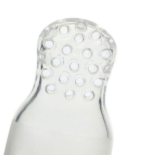 Little White Bear Baby Teether Teething Stick Vegetable Food Complementary Bite Bag Baby Food Complementary Set Mesh Bag Accessories Small Green 4 Months and Over 1 Pack