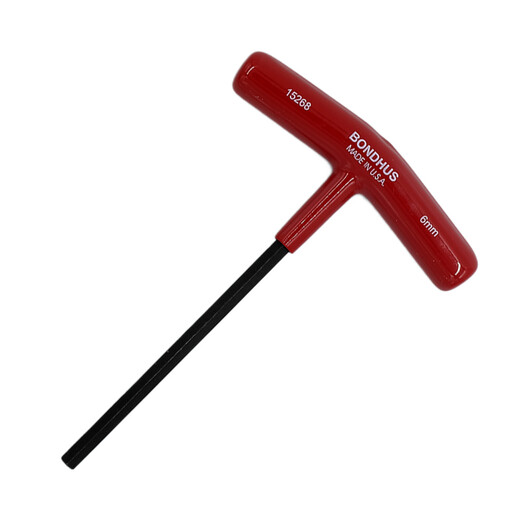 BONDHUS United States Borton T-shaped Allen Wrench T-handle Hexagonal Imported Hardware Tool T-shaped Wrench Hexagonal Edge Metric Flat Head 6mm Length 152mm (15268)