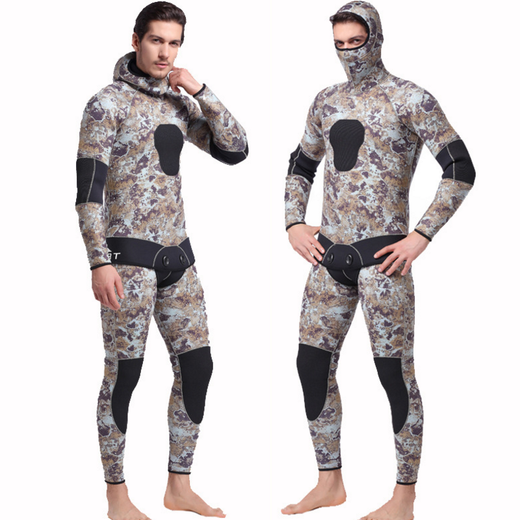 SBART 3/5MM wetsuit split thickened to keep warm and cold, winter swimming sports surfing deep snorkeling anti-scratch jellyfish suit 1164 black 5MM one-piece XXXL