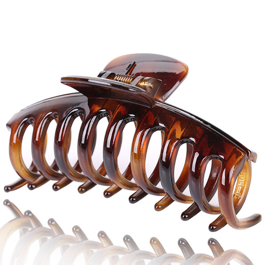 Zhaoxuan Japanese and Korean headwear, Korean style simple hairpin, large grabber, resistant to falling, bathing hair grabber, hair claw hairpin headwear J078 light brown