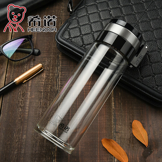 HEEOROOR GLASS Cup à thé unique tasse de thé bouche grande tasse d'eau grande capacité de voiture portable sports de voyage portable bouteille d'eau xn9076 modèle [695 ml]