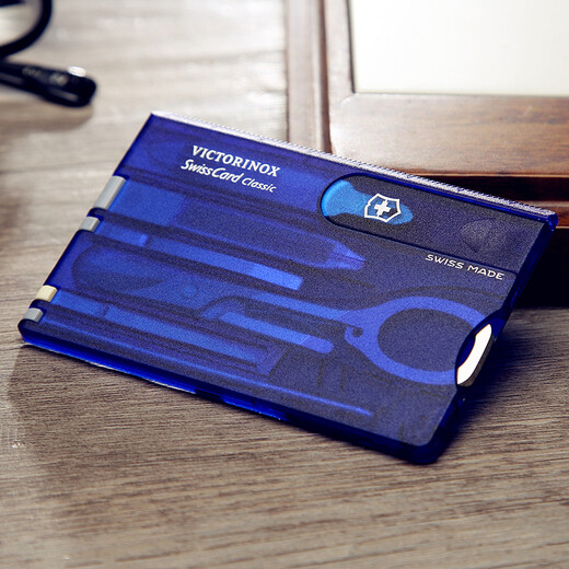 Victorinox Swiss Army Knife 10 Functions Fruit Knife Multi-Function Knife Folding Knife Classic Swiss Card Blue 0.7122.T2