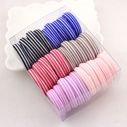 AiChoice Seamless Rubber Band Korean Durable Hair Rope High Elasticity Hair Rope Women's Hair Tie Black Hair Accessories 2cm Widened Black 10 Straps in a Box