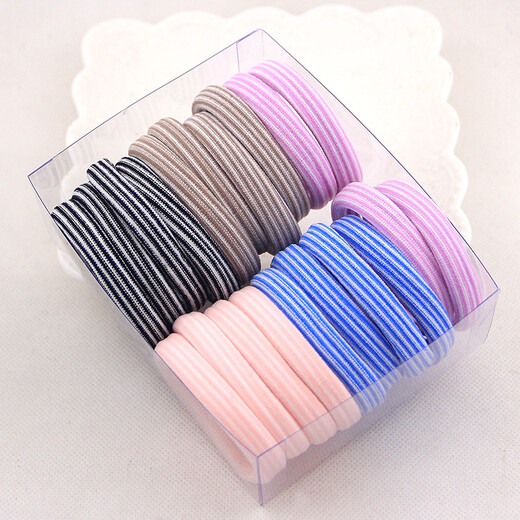 AiChoice Seamless Rubber Band Korean Durable Hair Rope High Elasticity Hair Rope Women's Hair Tie Black Hair Accessories 2cm Widened Black 10 Straps in a Box