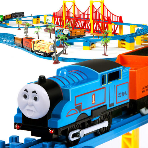 FenFa Yuecheng Thomas Train Toys Large Music Electric Train Set 119-piece Gift Box-4 Car Head 8 Car