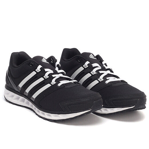 Adidas unisex breathable cushioning lightweight casual sports jogging shoes BA8477 No. 1 black/bright white size 5/37.5