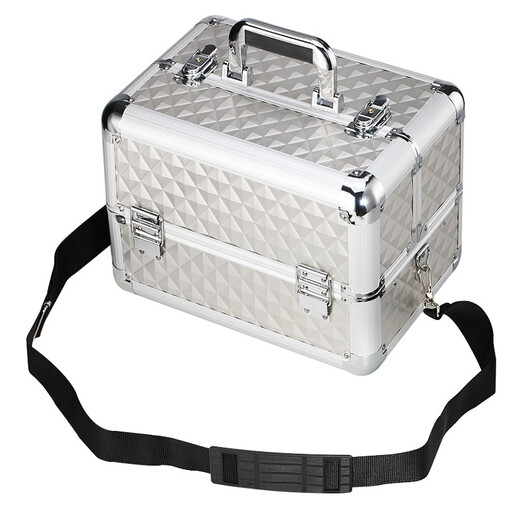 Shantou Lincun Makeup Box Portable Makeup Box Large Capacity Makeup and Manicure Tool Box Tattoo Hair and Beauty Tool Box White