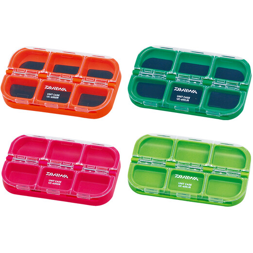 DAIWA Waterproof Storage Box UNIT CESE UC-R Small Item Box Fishing Hook Box Accessories Box Fishing Gear Fishhook Box UC-600DR Magnetic Sheet Deep Bottom Orange
