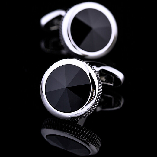 KFLK high-end light luxury black cufflinks men's shirt sleeve nails business casual all-match shirt buttons metal cuff buttons F815