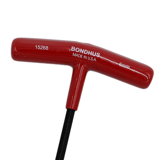 BONDHUS United States Borton T-shaped Allen Wrench T-handle Hexagonal Imported Hardware Tool T-shaped Wrench Hexagonal Edge Metric Flat Head 6mm Length 152mm (15268)