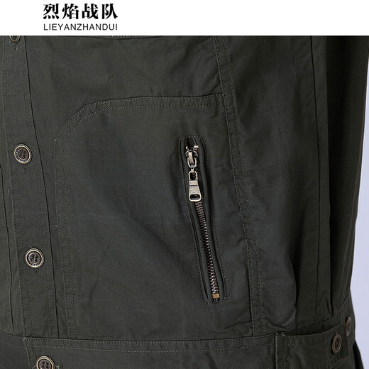 烈焰战队 工作服套装 男士夏季新短袖薄款军旅户外工装 劳保服套装 汽修工程服 全棉半袖工服厂服可定制 829短袖套装（上衣+裤子） 175（建议130-145斤）