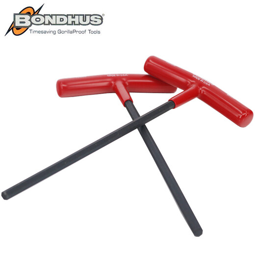 波顿 BONDHUS 美国 进口 强力 公制T型 平头内六角螺丝刀 公制单支内六角扳手T柄 15260(4*152mm)