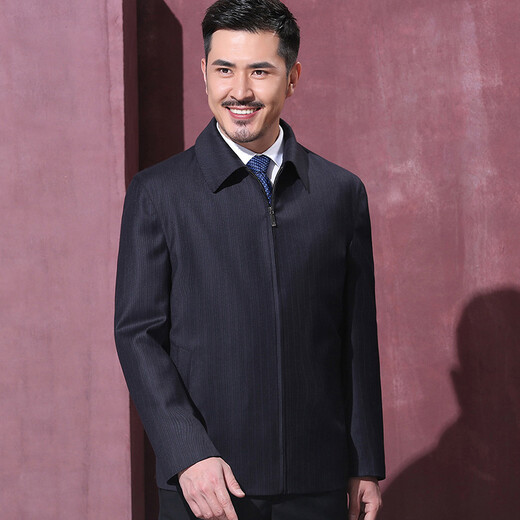 Hongdu Jacket Men's Wool Jacket Thin Lapel Middle-aged and Old Men's Autumn JN5383-1 M 170/88M