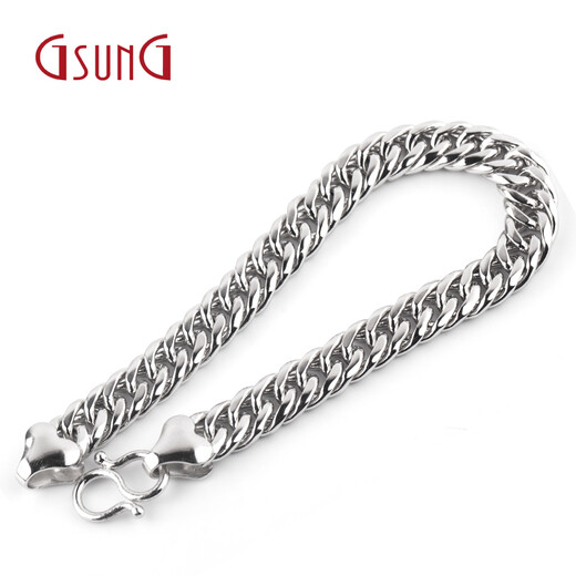 GsunG pt950 platinum hand ornaments flat riding whip for men and women, solid texture platinum bracelet, need to be customized, please contact customer service to confirm the gold weight price