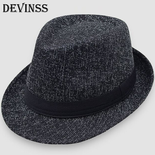 DEVINSS Top Hat Unisex Hat Autumn and Winter Warm Woolen Hat Fashionable and Stylish Small Top Hat Black