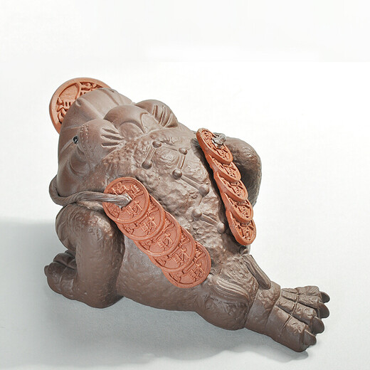 Tang Feng Zisha Tea Pet Golden Toad Tea Set Tea Tray Ornaments Water Spray Tea Pet Boutique TF-4097 Jubao Golden Toad Tea Pet 28