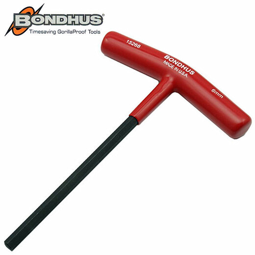 波顿 BONDHUS 美国 进口 强力 公制T型 平头内六角螺丝刀 公制单支内六角扳手T柄 15260(4*152mm)