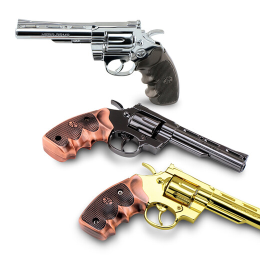 DASENG metal alloy assembled model 1 2.05 python revolver USP style 92 gun assembly removable non-fireable engraved version M686 revolver silver gift box (with 5 bullet molds)