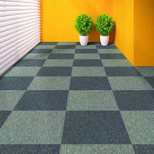 J Tapis tapis Bureau de bureau carrés de tapis épissés de salon complet Salle Home Commercial Company PVC grande zone 902 Pack de 4 pièces gris foncé 50 * 50cm / pièce