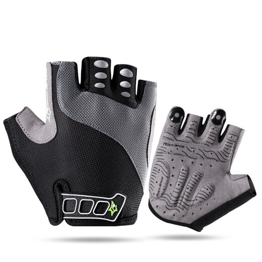 ROCKBROS bicycle gloves half-finger men's and women's short-finger cycling gloves mountain bike gloves bicycle S030 black SBR palm pad S size (applicable to palm width: 7-7.5cm)