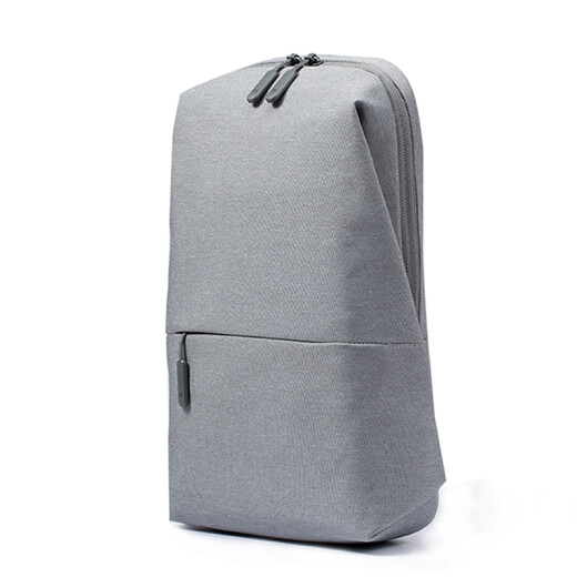 Xiaomi (MI) multifunctional urban casual chest bag men's shoulder bag crossbody bag can accommodate 7-inch tablet computer light gray