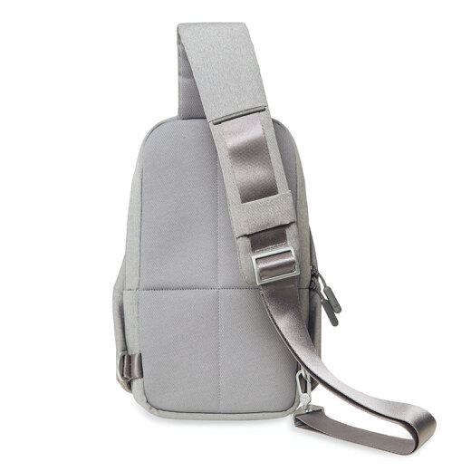 Xiaomi (MI) multifunctional urban casual chest bag men's shoulder bag crossbody bag can accommodate 7-inch tablet computer light gray