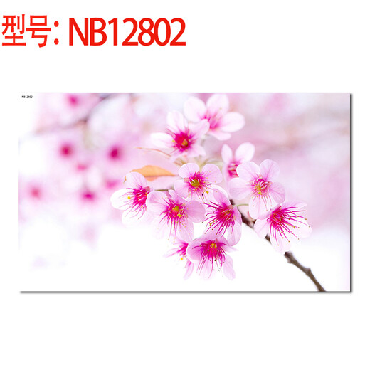 居梦坞 唯美浪漫粉色樱花树枝花苞樱花植物名花花卉风景自然风光画  客厅餐厅卧室装饰海报 NB12807 50*30cm