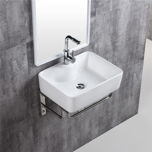 
Infan bathroom small hanging basin, small size mini wall hanging wash basin, wash basin, wash basin, bathroom wall hanging basin, G CP hanging basin, 4837 leucorrhea bracket + basin faucet