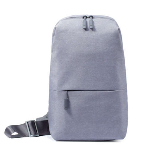 Xiaomi (MI) multifunctional urban casual chest bag men's shoulder bag crossbody bag can accommodate 7-inch tablet computer light gray