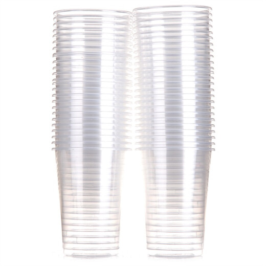 Miaojie disposable cups thickened 240ml*100 plastic medium size