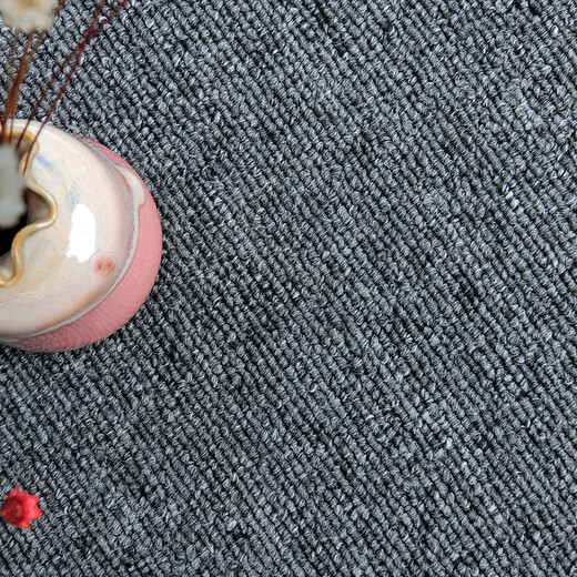 J Tapis tapis Bureau de bureau carrés de tapis épissés de salon complet Salle Home Commercial Company PVC grande zone 902 Pack de 4 pièces gris foncé 50 * 50cm / pièce