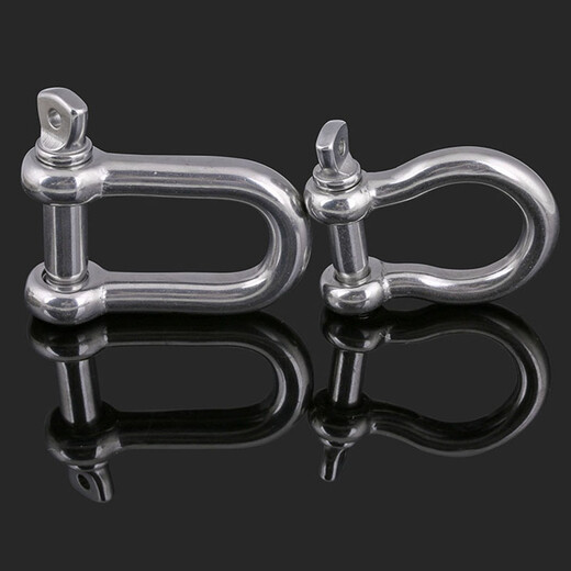 Bairuite 304 stainless steel Japanese bow ring shackle wire rope lock chain buckle horseshoe shaped shackle U-shaped steel buckle D type M6