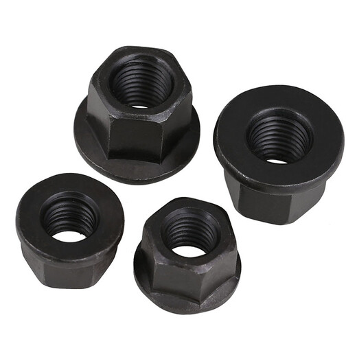 Flange nut with pad, hexagonal flange surface, high nut pressure plate, blackened hardening, heightening and thickening mold screw cap M20 1 piece