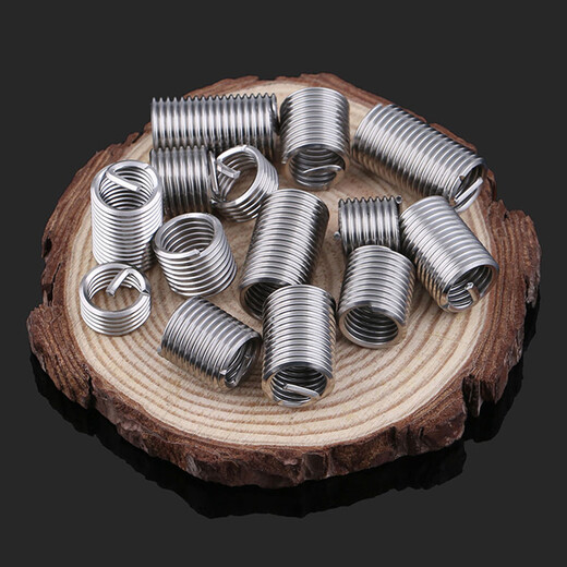 304 stainless steel thread braces thread protective sleeve screw sleeve wire sleeve spring repair steel sleeve fine thread screw sleeve 3*0.5*1.5D metric (50 pieces)
