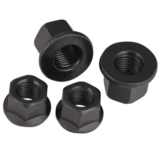 Flange nut with pad, hexagonal flange surface, high nut pressure plate, blackened hardening, heightening and thickening mold screw cap M20 1 piece