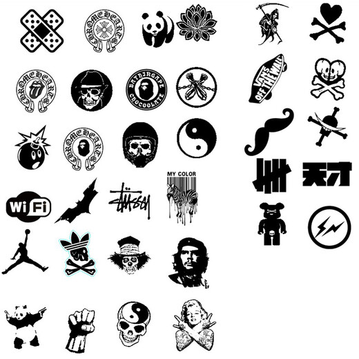 Xinqin sticker transparent non -trace tide box sticker slide board helmet mobile phone sticker waterproof can be reused and 60 unavailable