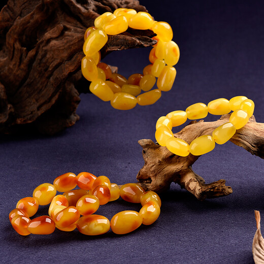 OUCERNY beeswax bracelet for women, natural raw stone, Baltic chicken oil, yellow and red honey, men's amber bracelet, unique product A8220