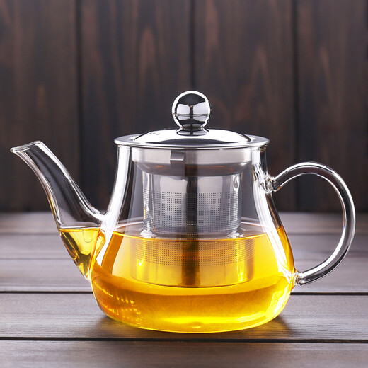 Kangyun high temperature resistant glass teapot, flower teapot, high borosilicate glass with stainless steel filter, heatable Yafeng teapot