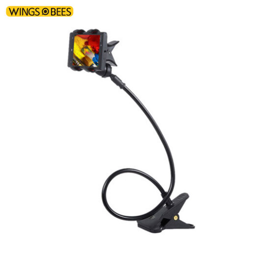 Bee Wing Bedside Desktop Lazy Stand Mobile Phone Stand Adjustable Multi-Function Universal Clip Model Athens Black 70cm